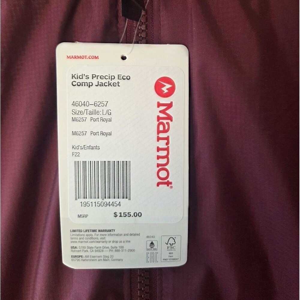 Marmot Boys Jacket L PreCip Eco Component 3-in-1 Jacket 46040-6257 MWT $155 - Picture 14 of 16